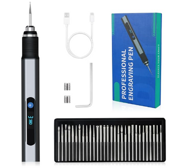 Electric Engraving Pen, Professional Mini Carving Tool, Portable DIY Rotary Engraver for Jewelry, Stone, Wood, Glass, Metal, Plastic, and Resin Models.