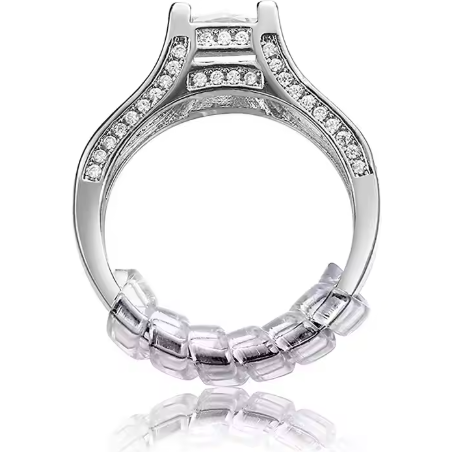 Fashion Jewelry Invisible Transparent Ring Sizer Adjusters for Loose Rings, Compatible with All Ring Sizes, Assorted Tools for Adjustment.