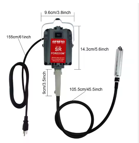 FOREDOM 0-180,000 RPM 230W Rotary Tool for Jewelry, featuring a hanging flex shaft grinder suitable for carving, buffing, drilling, and polishing tasks.
