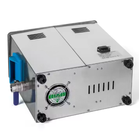 A stainless steel ultrasonic cleaner bath, available in sizes of 2L, 3L, 6L, 9L, is designed for machine washing various items such as jewelry, denture parts, and glasses.